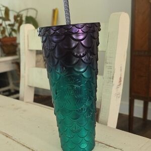Starbucks Iridescent Purple and Teal Tumbler